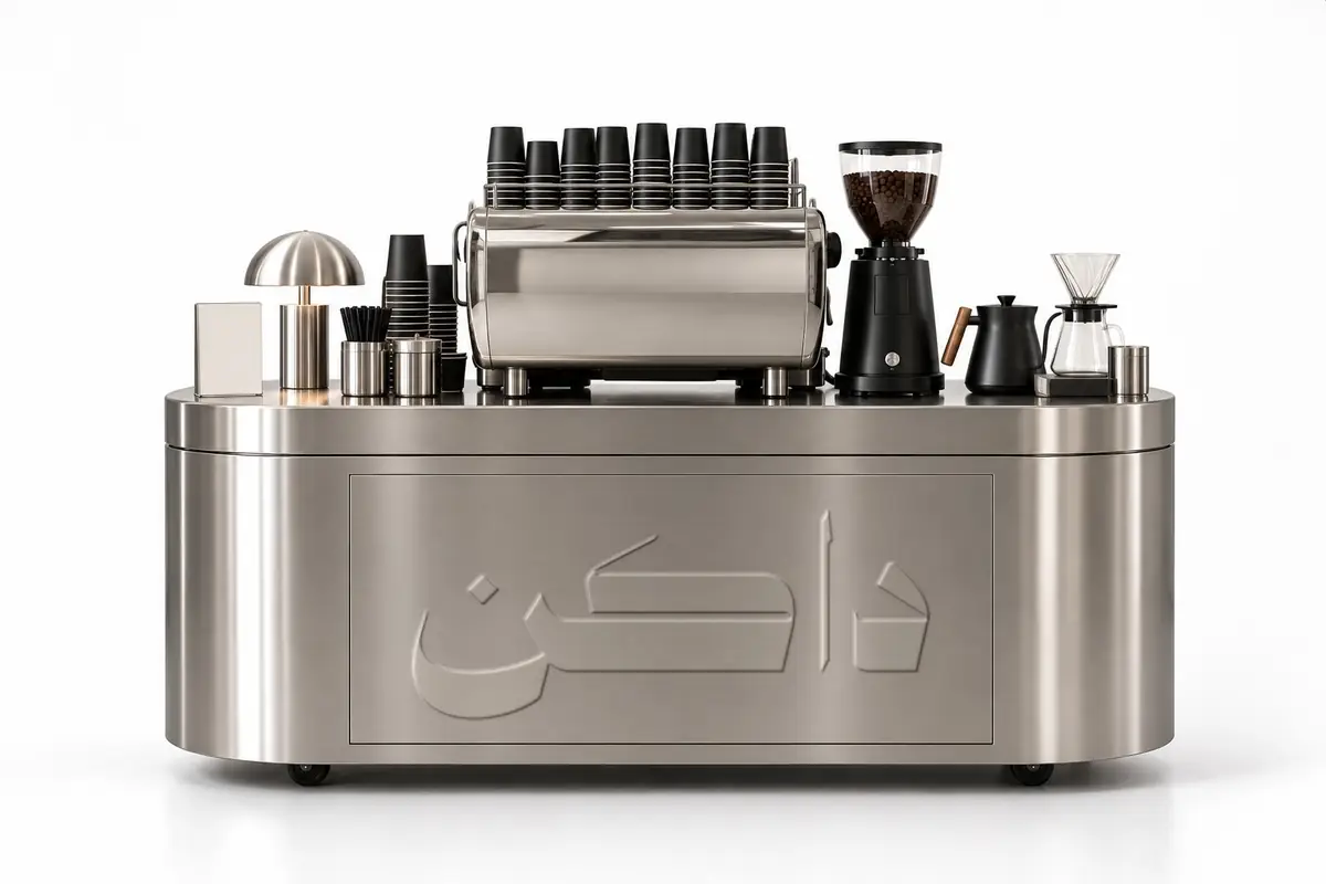 عربة ضيافة داكن